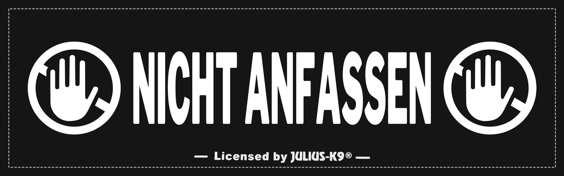 Klettsticker "Nicht Anfassen m. Warnhand"